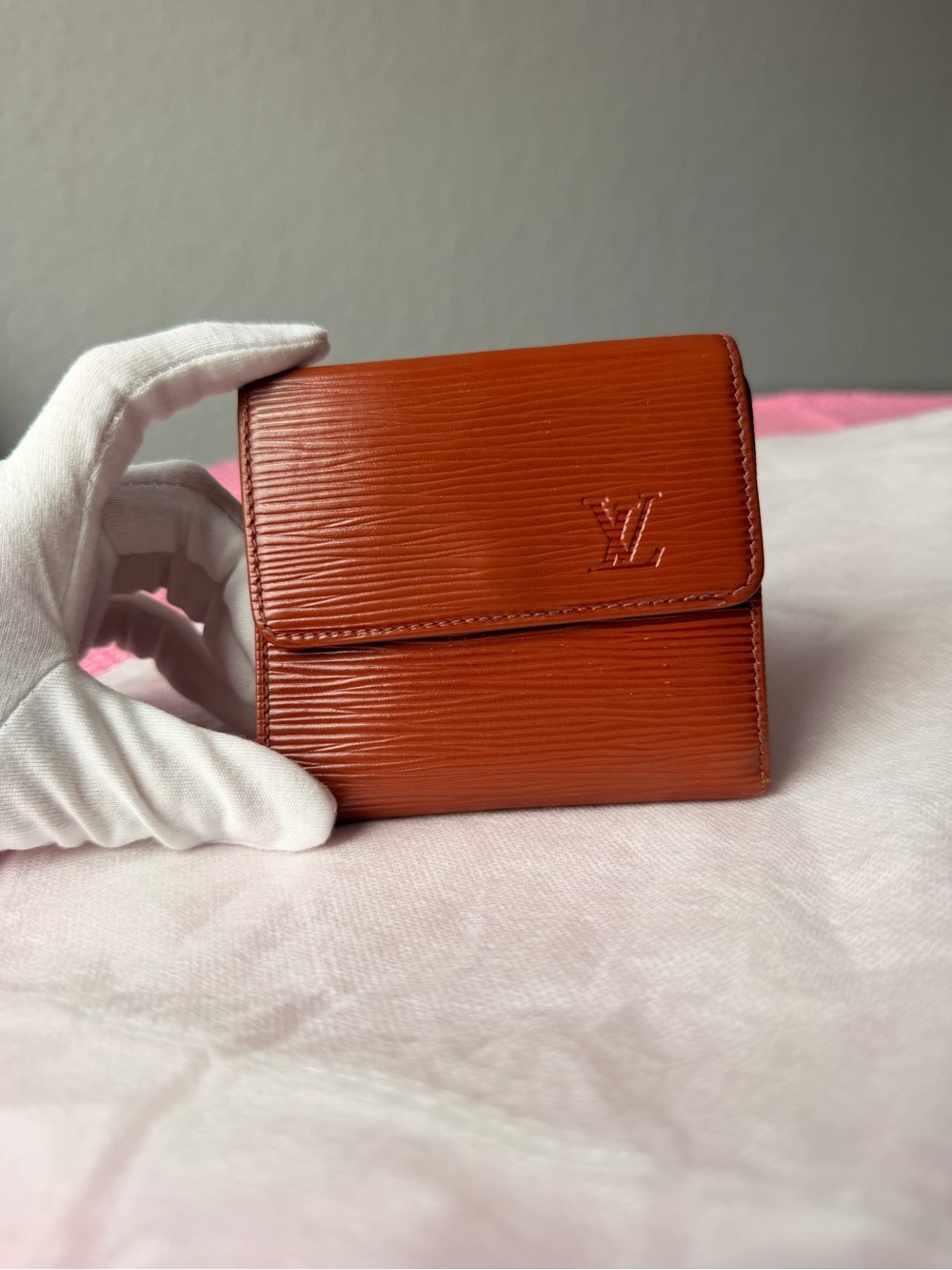 Louis Vuitton Élise Wallet Epi Leather Kenyan Brown Vintage LV